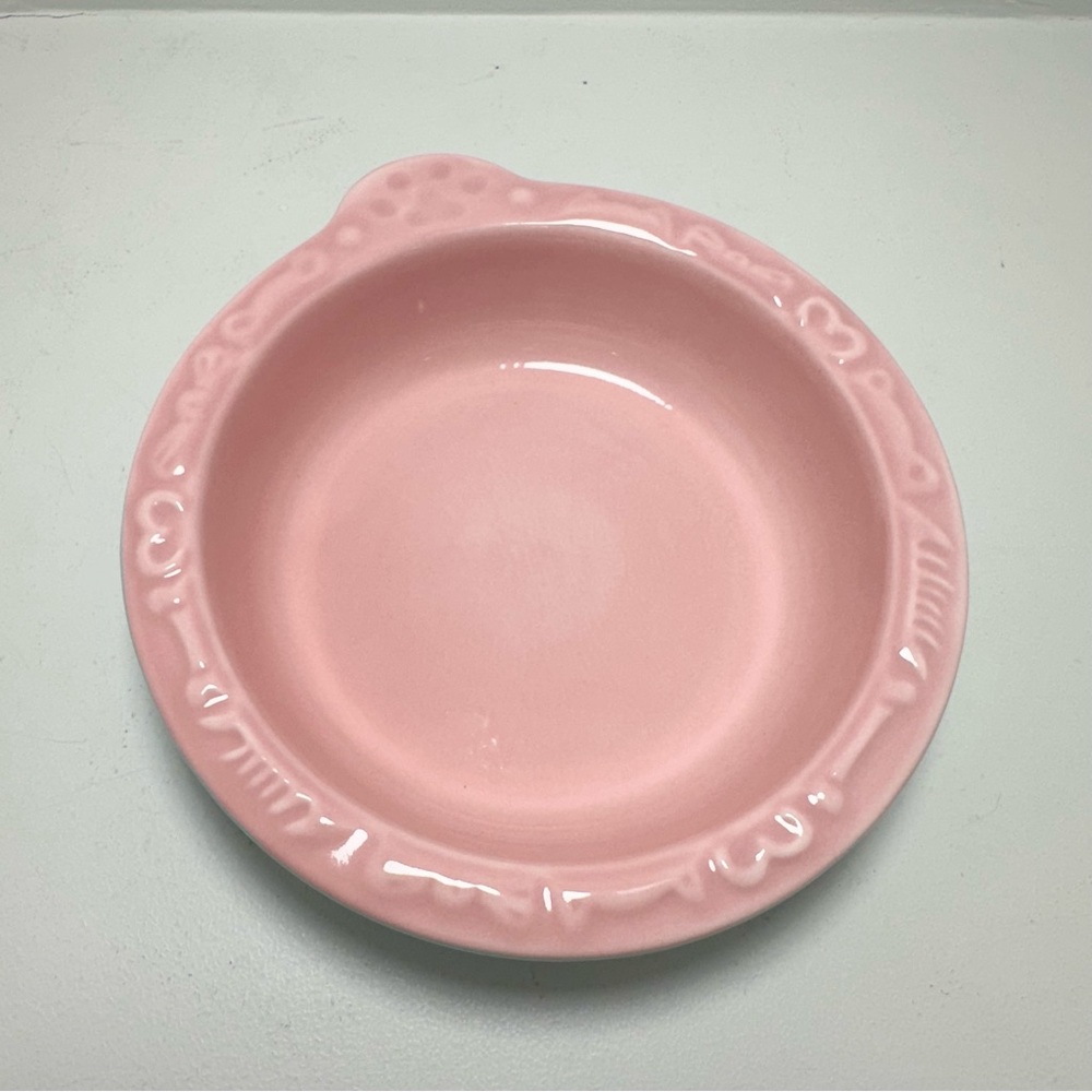 AQUAINNO Ceramic Cat Bowl Shallow Food Dish Pink and Blue New
